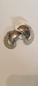 Sterling Nautilus Shell Earrings