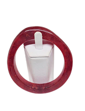 Load image into Gallery viewer, Thick Red Prystal Bakelite Bangle
