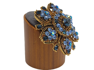 Beautiful Blue Rhinestone Brooch