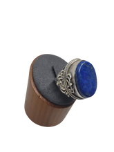 Load image into Gallery viewer, Lapis Stone Sterling ring size 9
