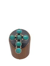 Load image into Gallery viewer, Turquoise Cross Ring Size 7
