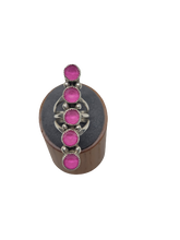 Load image into Gallery viewer, Sterling Silver Pink Stone Ring Size
