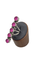 Load image into Gallery viewer, Sterling Silver Pink Stone Ring Size
