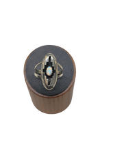 Load image into Gallery viewer, White Opal Shadow box Native Ring Size 8
