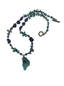 Turquoise and Lapis Stone Necklace