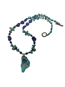 Turquoise and Lapis Stone Necklace