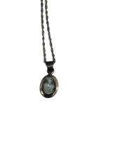 Load image into Gallery viewer, Sterling Aqua Marine Gemstone Necklace
