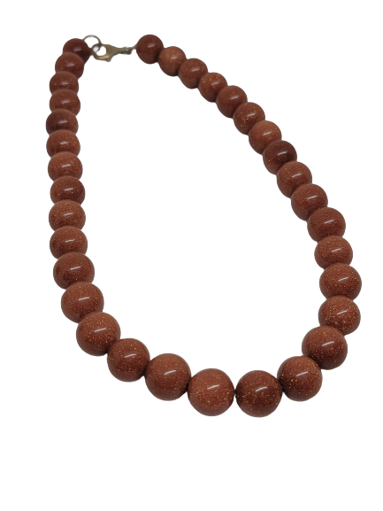 Goldstone Necklace with Sterling Closure