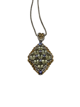 Load image into Gallery viewer, Beautiful Two Tone Sterling with Peridot and Tanzanite
