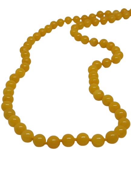 Vintage Yellow Jade Necklace 30