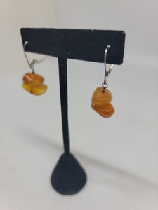 Raw Amber Earrings