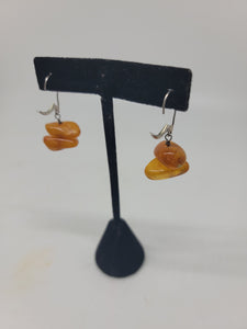 Raw Amber Earrings