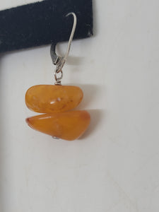 Raw Amber Earrings