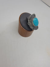 Load image into Gallery viewer, Sterling Turquoise Ring Size 8
