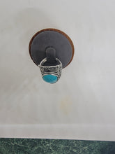 Load image into Gallery viewer, Sterling Turquoise Ring Size 8
