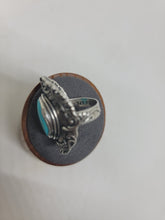 Load image into Gallery viewer, Sterling Turquoise Ring Size 8
