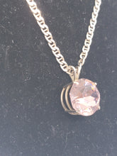 Load image into Gallery viewer, Sterling Pink Glass Necklace
