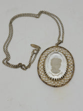 Load image into Gallery viewer, Vintage Whiting Davis Glass Cameo
