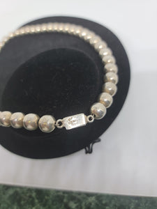 Heavy Sterling Native Pearl Necklace