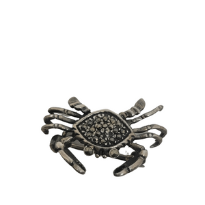 Sterling and Marcasite Crab