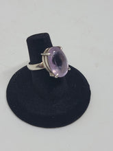 Load image into Gallery viewer, Amethyst Sterling Silver Ring Size 6
