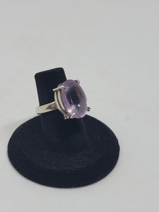 Amethyst Sterling Silver Ring Size 6