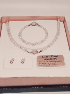 Vintage Glass Pearl Set, New in box