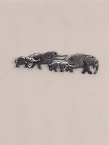 Vintage Sterling Elephants Signed