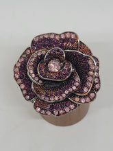 Load image into Gallery viewer, Pink and Purple Glass Flower Brooch
