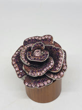 Load image into Gallery viewer, Pink and Purple Glass Flower Brooch
