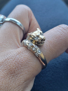 Sterling Leopard Ring Size 10