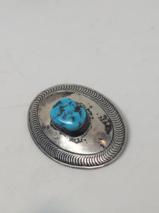 Vintage Sterling with Turquoise Brooch