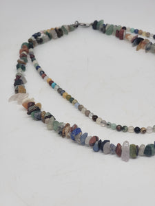 Two Strand Multistone Necklace