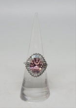 Load image into Gallery viewer, Sterling Pink CZ size 6
