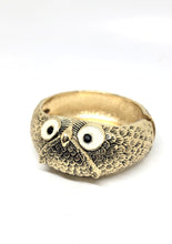 Load image into Gallery viewer, Owl Goldtone Clamper Bracelet
