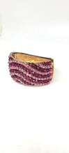 Load image into Gallery viewer, Pink Crystal Clamper Bracelet
