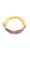 Load image into Gallery viewer, Pink Crystal Clamper Bracelet
