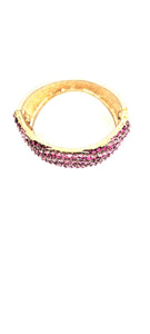 Pink Crystal Clamper Bracelet