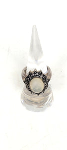 Sterling Silver MOP and Marcasite Ring