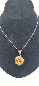 Mexico Sterling Cool Glass Pendant