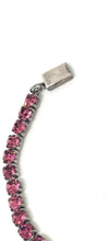 Load image into Gallery viewer, Vintage Sterling Pink Crystal Bracelet
