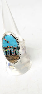 Stone and Opal inlay Ring