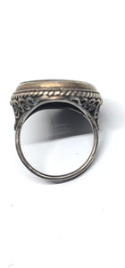 Vintage Sterling Onyx Ring