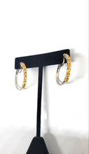 Load image into Gallery viewer, Sterling Citrine Hoops
