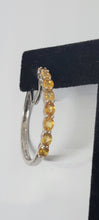 Load image into Gallery viewer, Sterling Citrine Hoops
