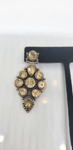 Vintage Sterling and Citrine Earrings