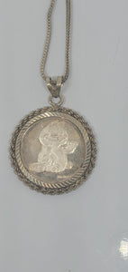 Sterling Garfield Pendant and necklace