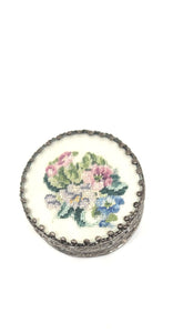 Vintage Needle Point Trinket Box