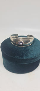 Vintage Sterling Amethyst Cuff