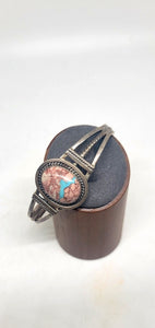 Vintage Navajo Signed Sterling Cuff